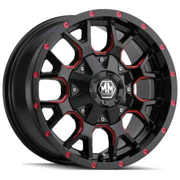 Mayhem Wheels 8015 Warrior Black Red