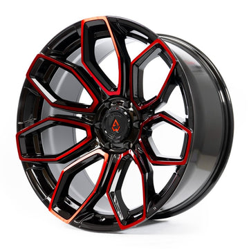 Arena Wheels Cobra Black Red Tint