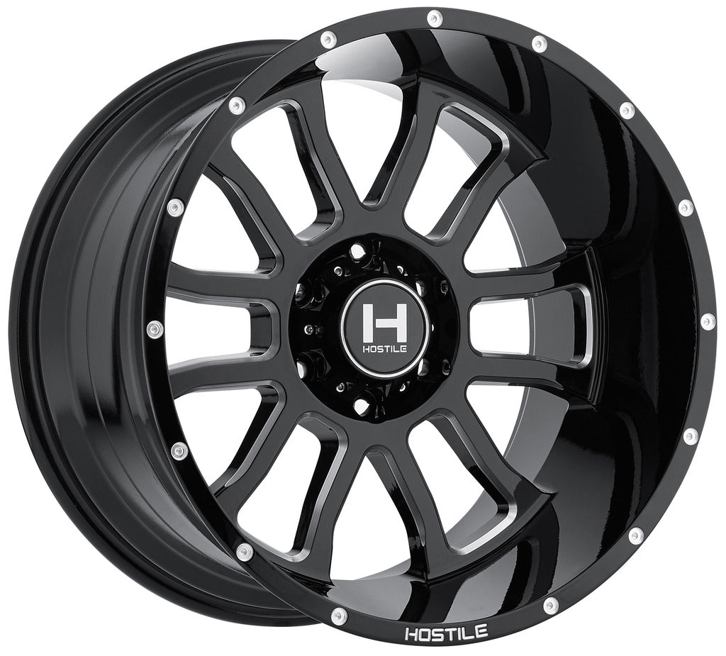 Hostile Wheels H107 Gaunlet Black Milled