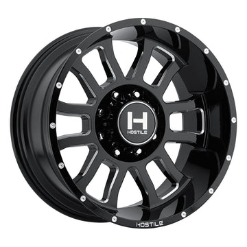 Hostile Wheels H107 Gaunlet Black Milled - Wheels Outlet