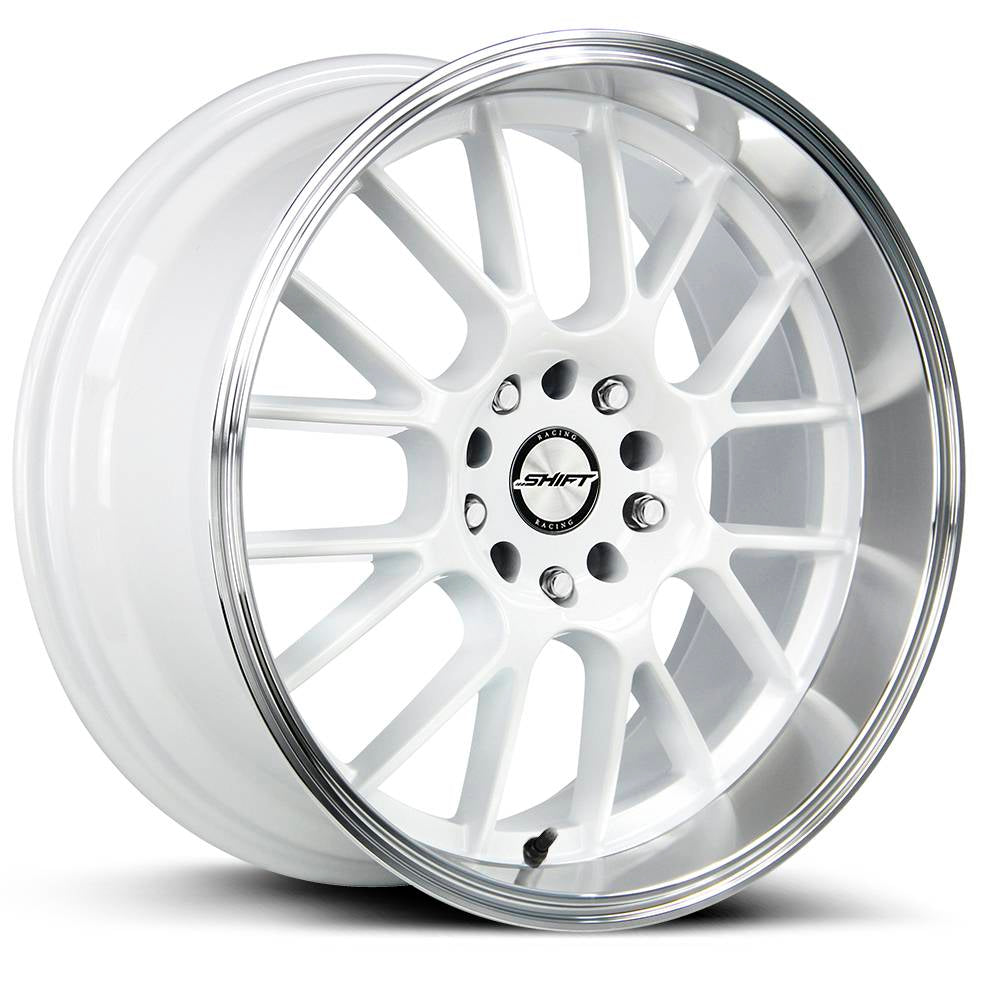 Shift Wheels H28 Crank White Polished Lip – aspire MOTORING