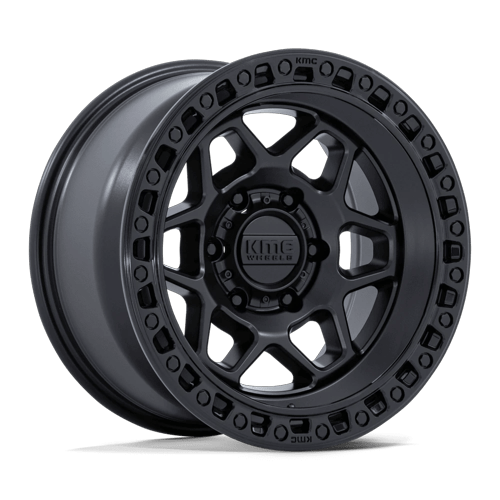 KMC Wheels KM553 Torx Matte Black with Gloss Black Lip