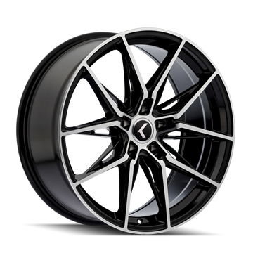Kraze Wheels KR196 Evolve Gloss Black Machined