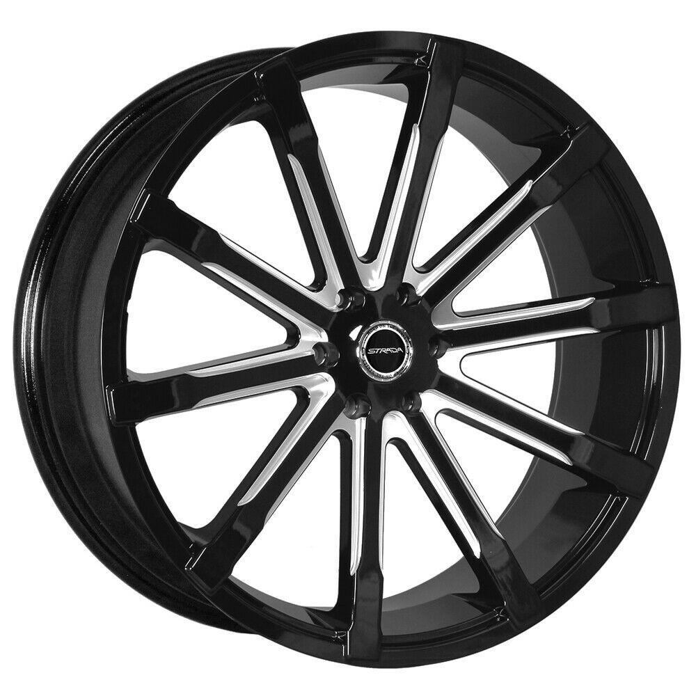 Strada Wheels S48 Osso Black Milled - Wheels Outlet