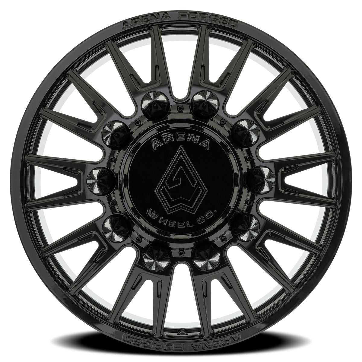 Arena Forged Wheels AF105 Imperial Dually Gloss Black Front 10 lug