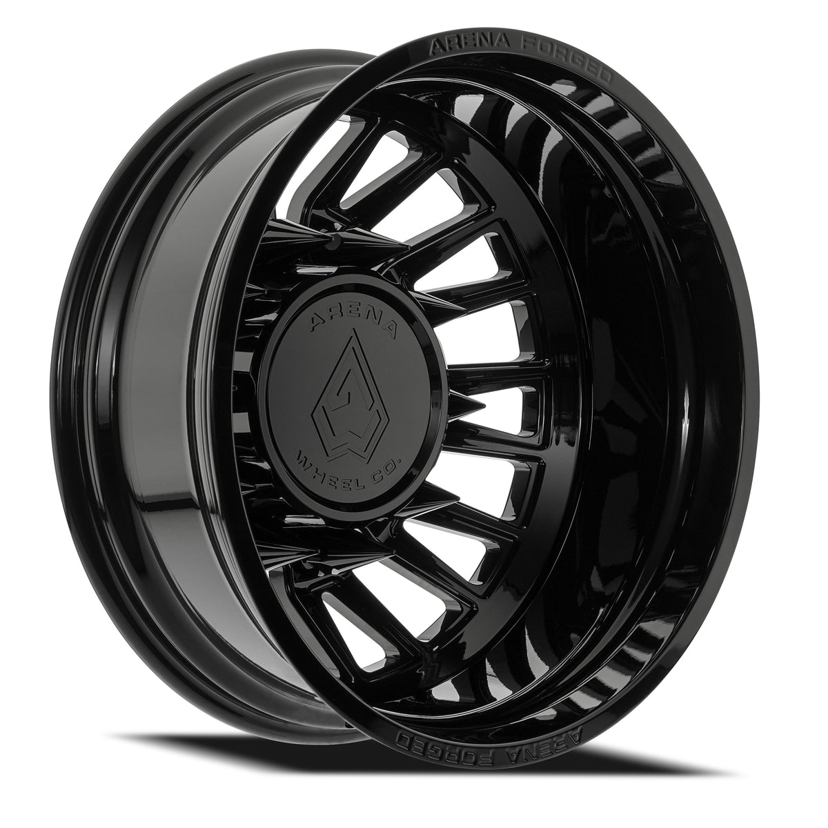 Arena Forged Wheels AF105 Imperial Dually Gloss Black Rear Outer 8 lug