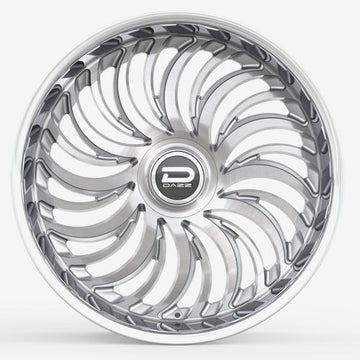 Dazz Wheels D103 Heat Gloss Silver Brushed Chromed Stainless Steel Lip