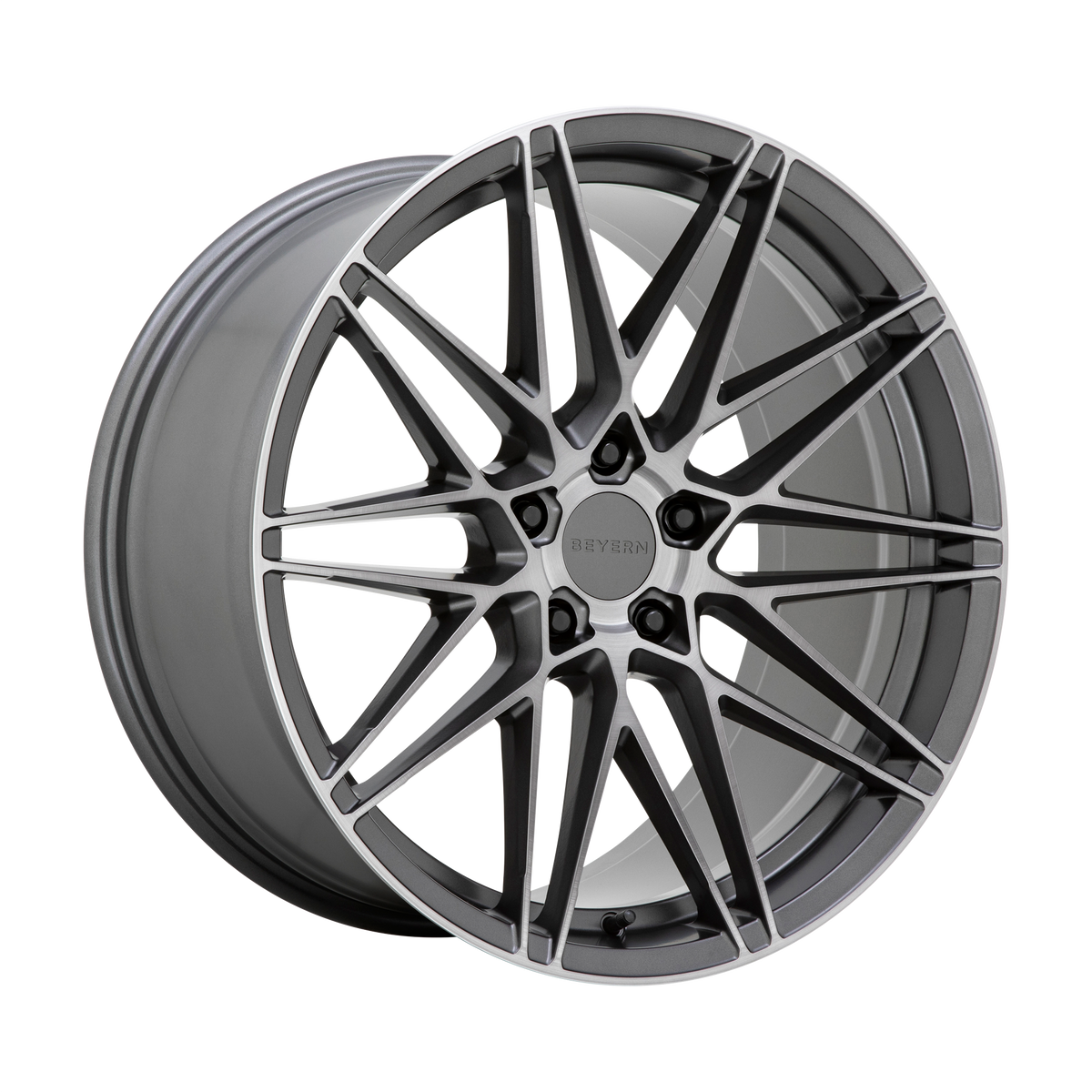 Beyern Wheels Damon Matte Gunmetal with Brushed Face