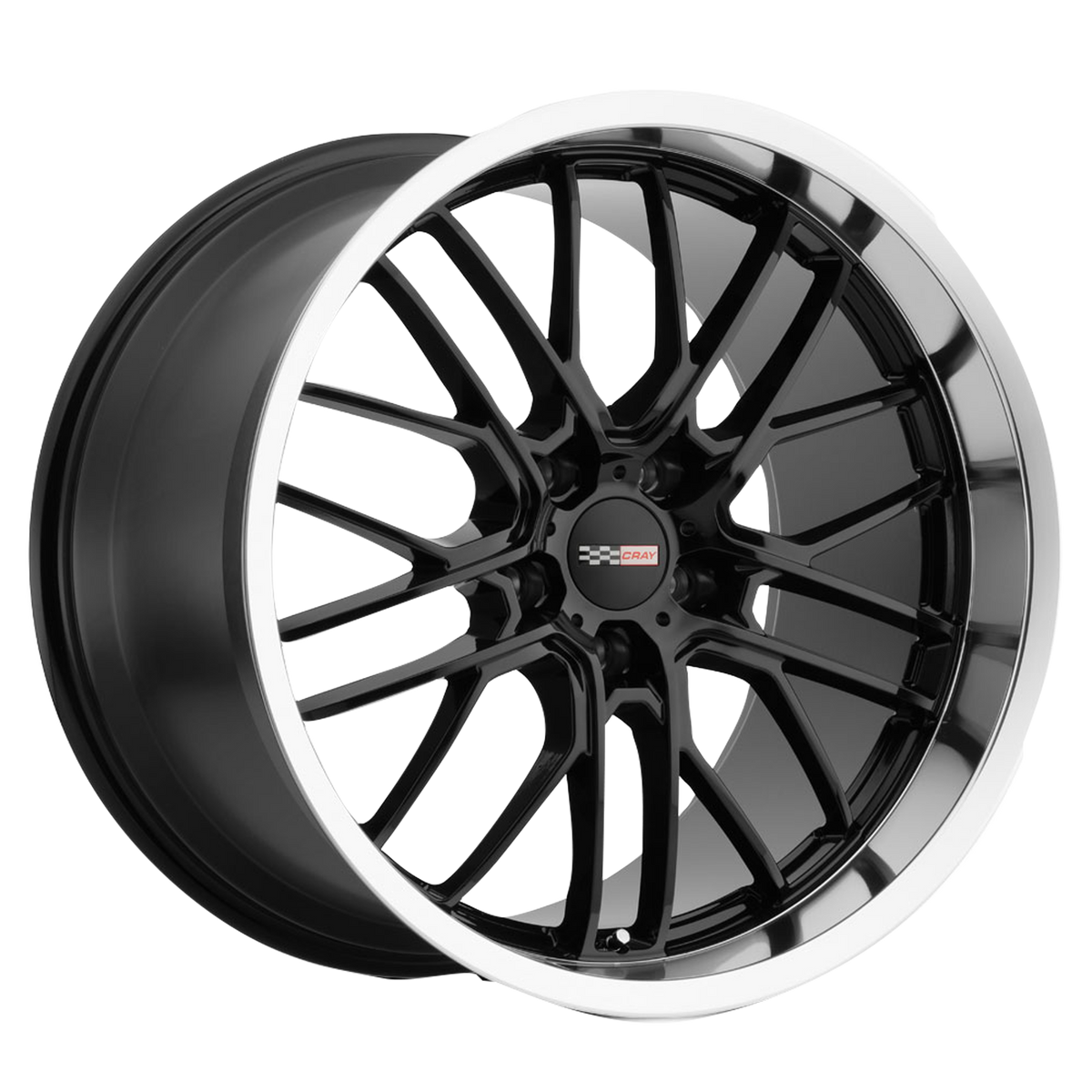 Cray Wheels Eagle Gloss Black with Mirror Cut Lip