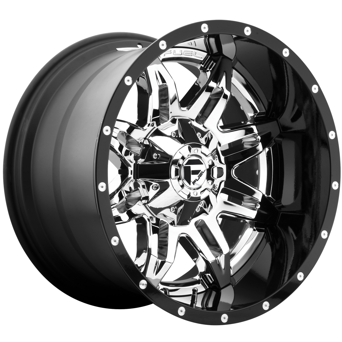 Fuel Off-Road Wheels D266 Lethal Chrome with Gloss Black Lip