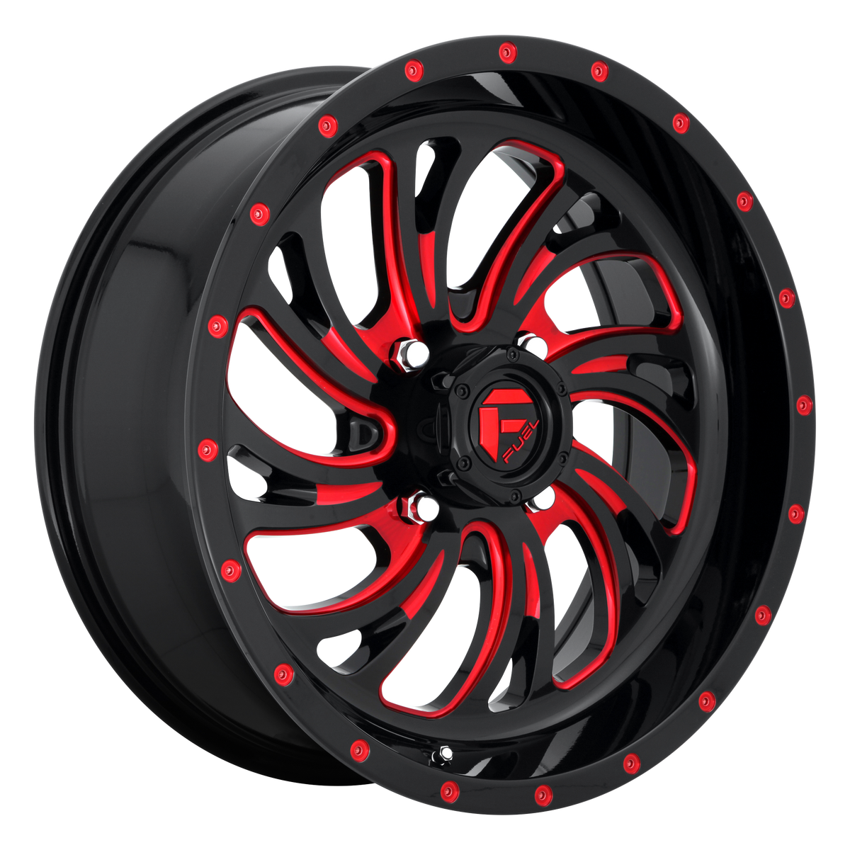 Fuel Off-Road Wheels D642 Kompressor Utv Gloss Black with Red Tint