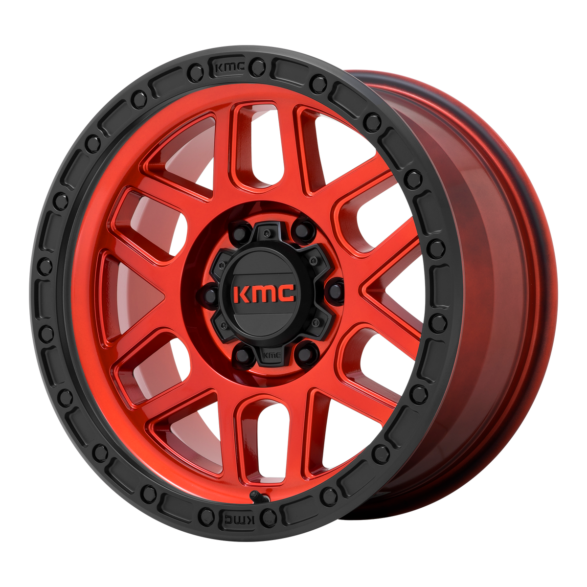 KMC Wheels KM544 Mesa Candy Red with Black Lip