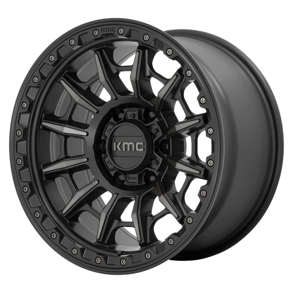 KMC Wheels KM547 Carnage Satin Black with Gray Tint