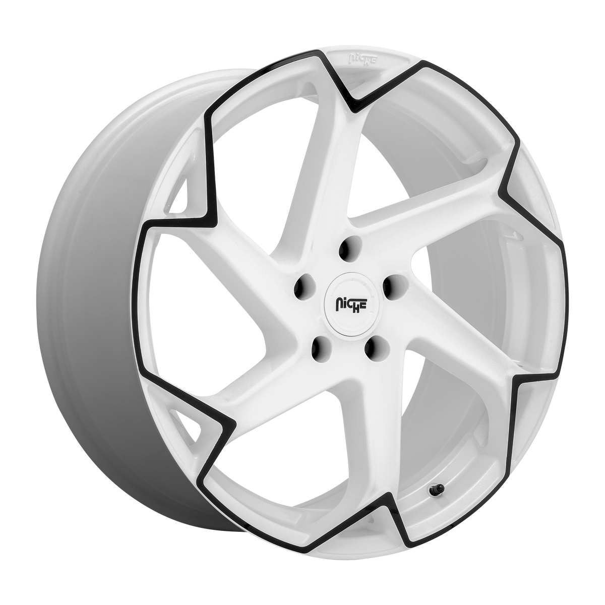 Niche Wheels M257 Flash Gloss White with Black