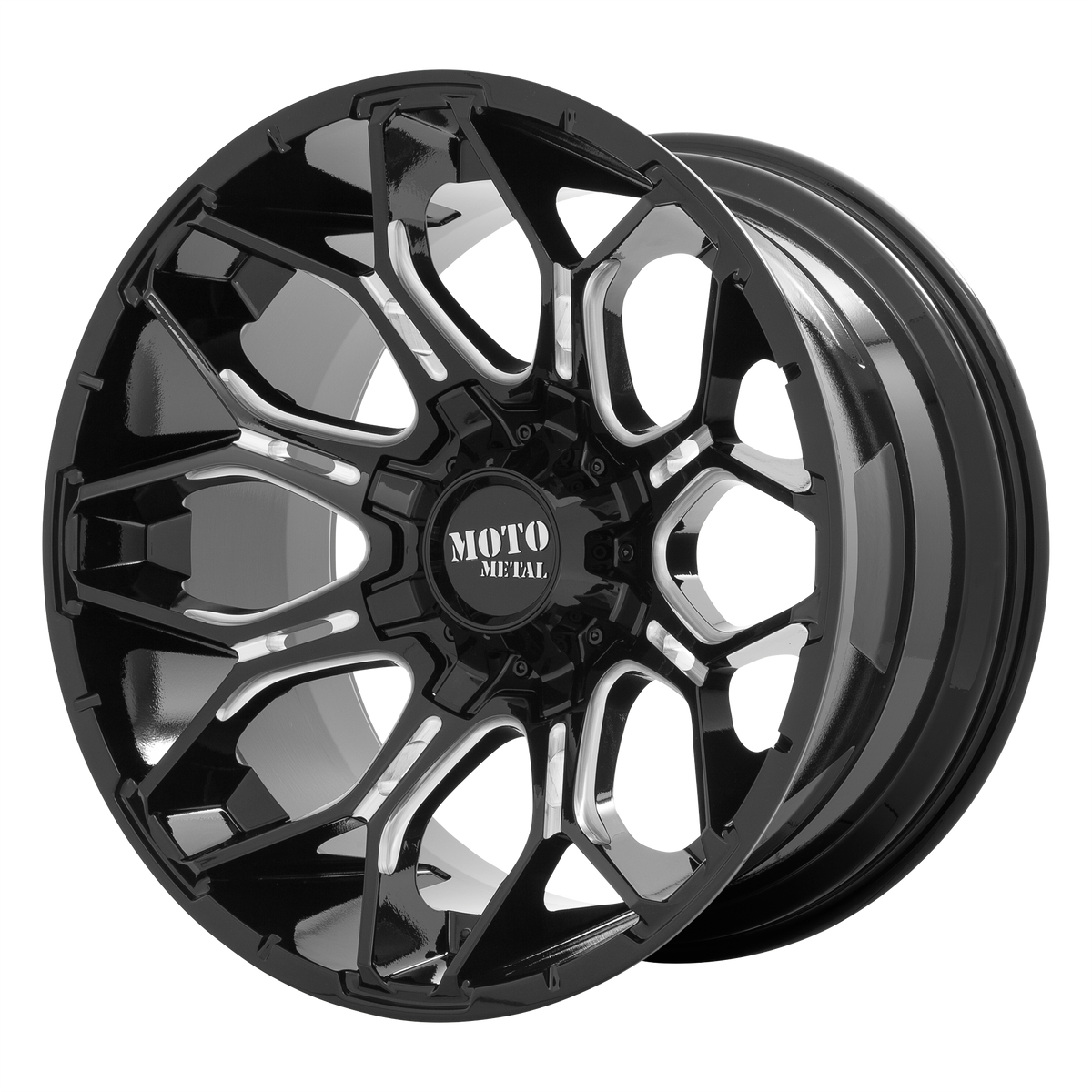 Moto Metal Wheels MO808 Sniper Gloss Black Milled