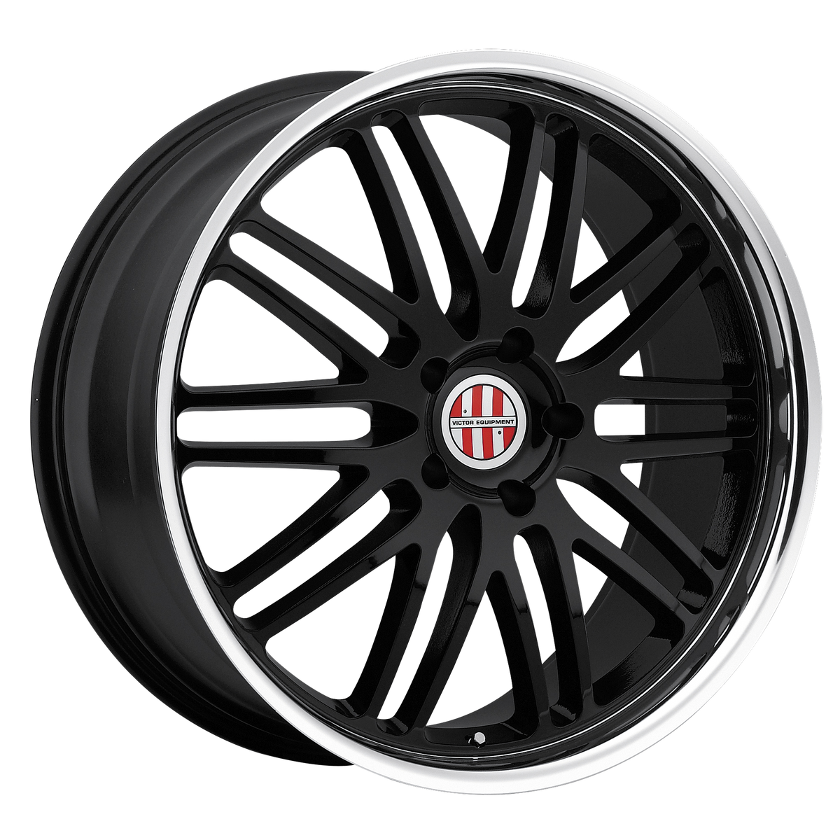 Victor Equipment Wheels Lemans Gloss Black with Mirror Cut Lip