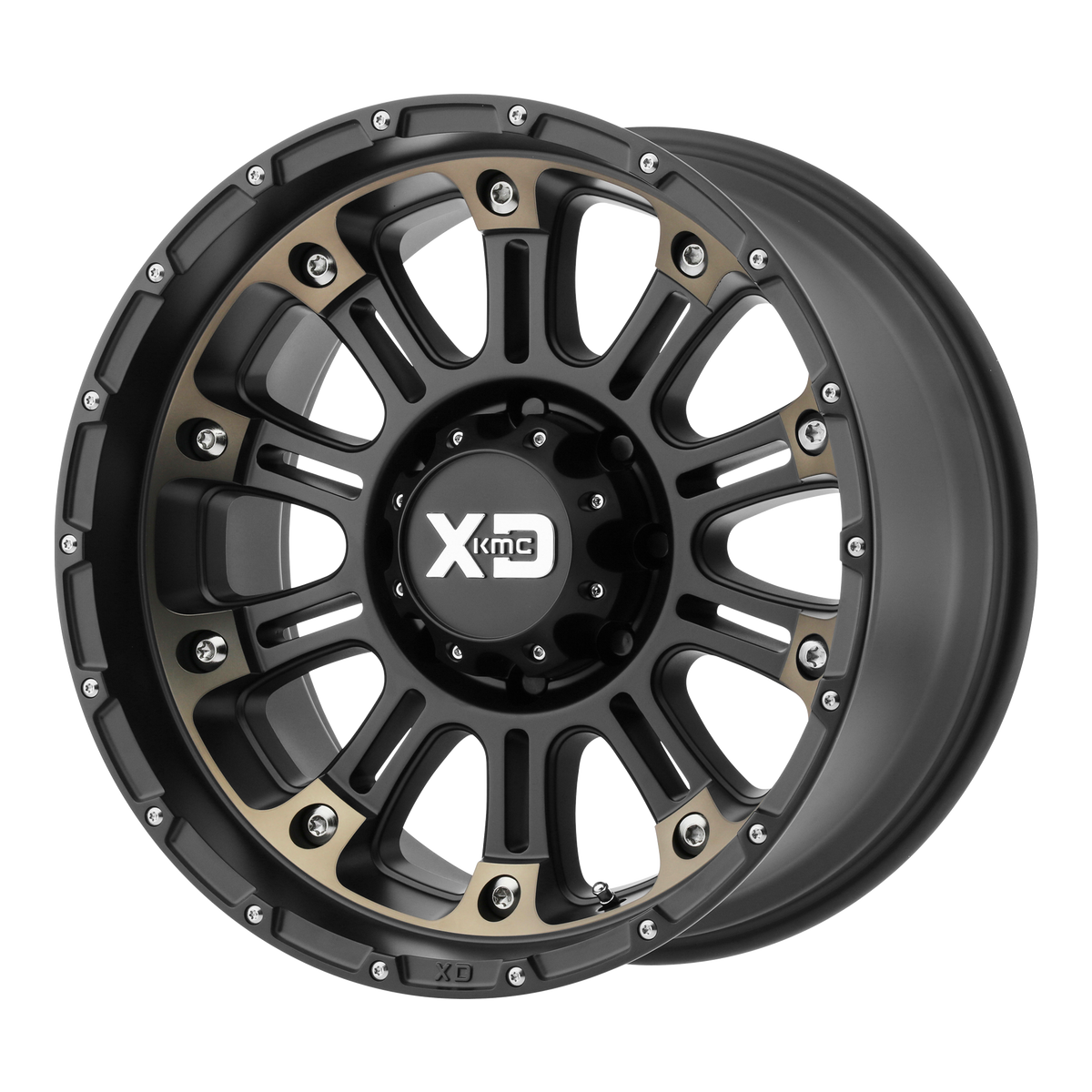 XD Series Wheels XD829 Hoss Ii Satin Black Mach with Dark Tint