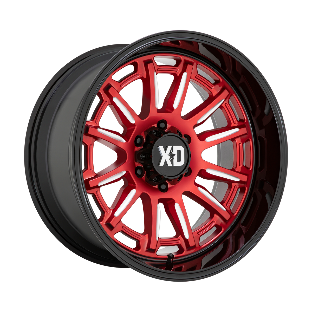 XD Series Wheels XD865 Phoenix Candy Red Milled with Black Lip