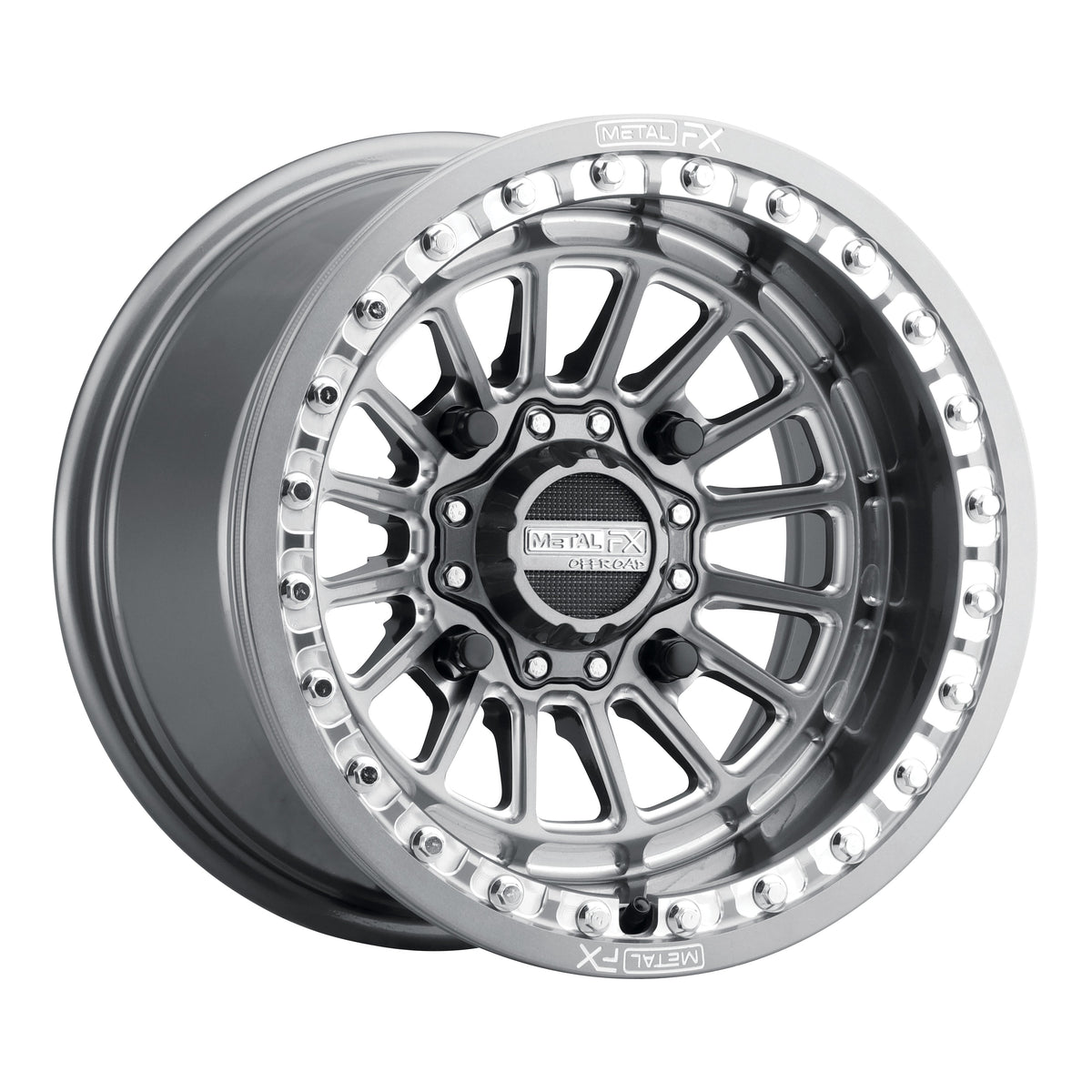 Metal FX Wheels Delta Beadlock Gunmetal Contrast Cut