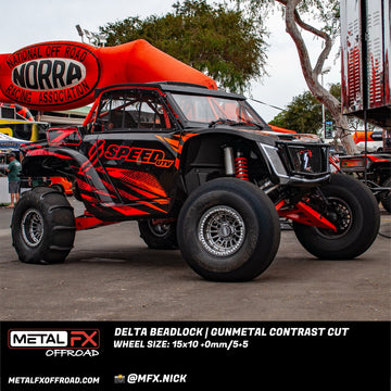 Metal FX Wheels Delta Beadlock Gunmetal Contrast Cut