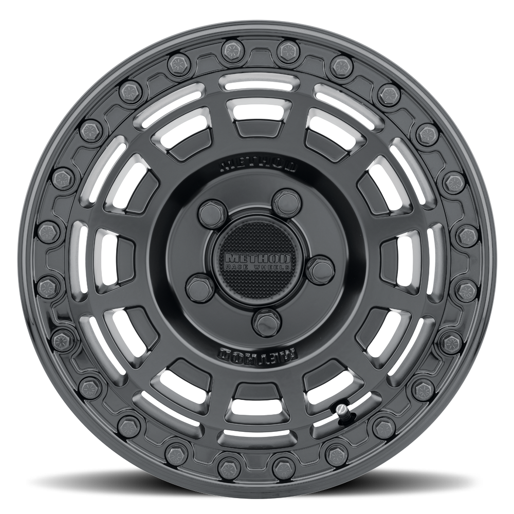 Method Race Wheels MR415 Beadlock Matte Black with Gloss Black Ring 5 lug