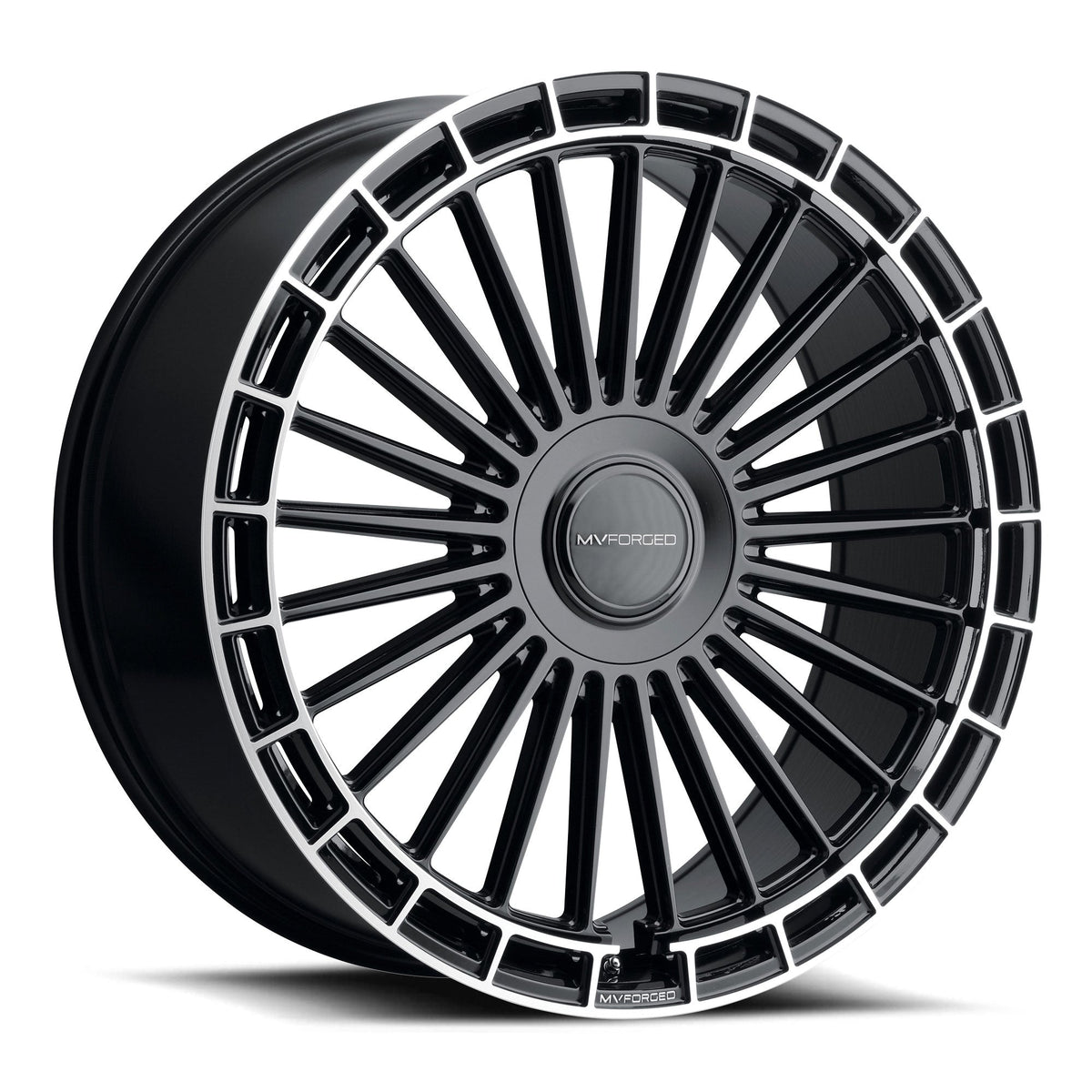 MV Forged Wheels MVF40 Gloss Black Diamond Ring