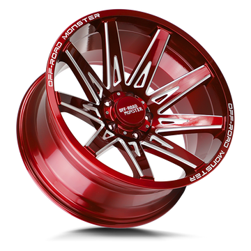 Off-Road Monster Wheels M25 Candy Red Milled - Wheels Outlet