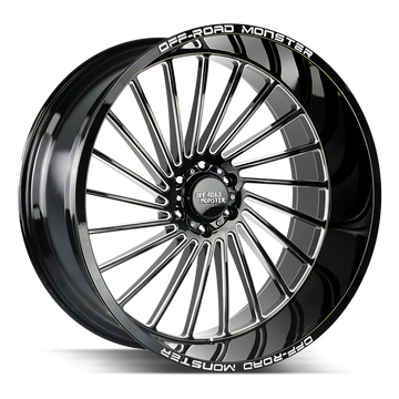 Off-Road Monster Wheels M27 Gloss Black Milled - Wheels Outlet