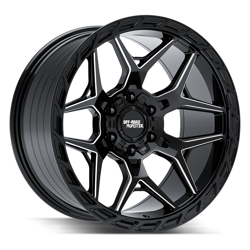 Off-Road Monster Wheels MF40 Gloss Black Milled - Wheels Outlet