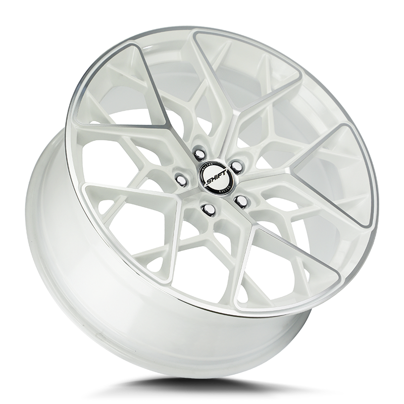 Shift Wheels H35 Piston White Machined - Wheels Outlet