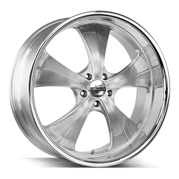Strada Classics Wheels C02 Old Skool Brushed Face Silver Milled SS Lip - Wheels Outlet