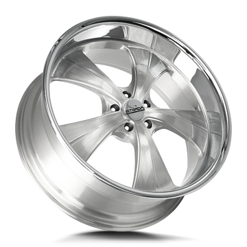 Strada Classics Wheels C02 Old Skool Brushed Face Silver Milled SS Lip - Wheels Outlet