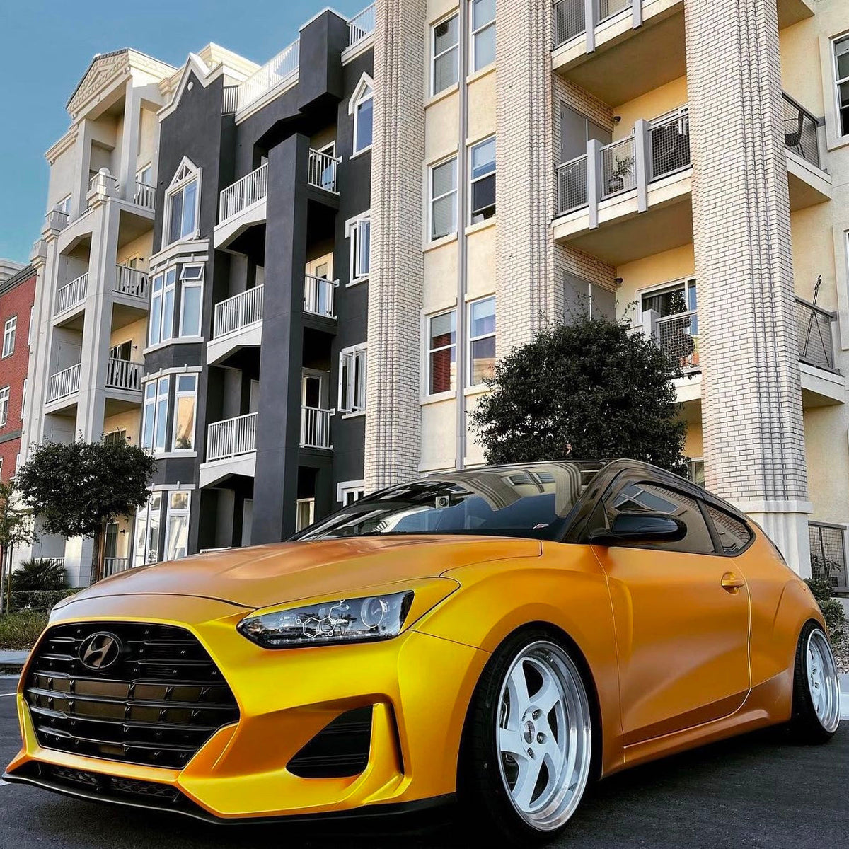 Whistler KR1 White Machined Lip wheels on a car