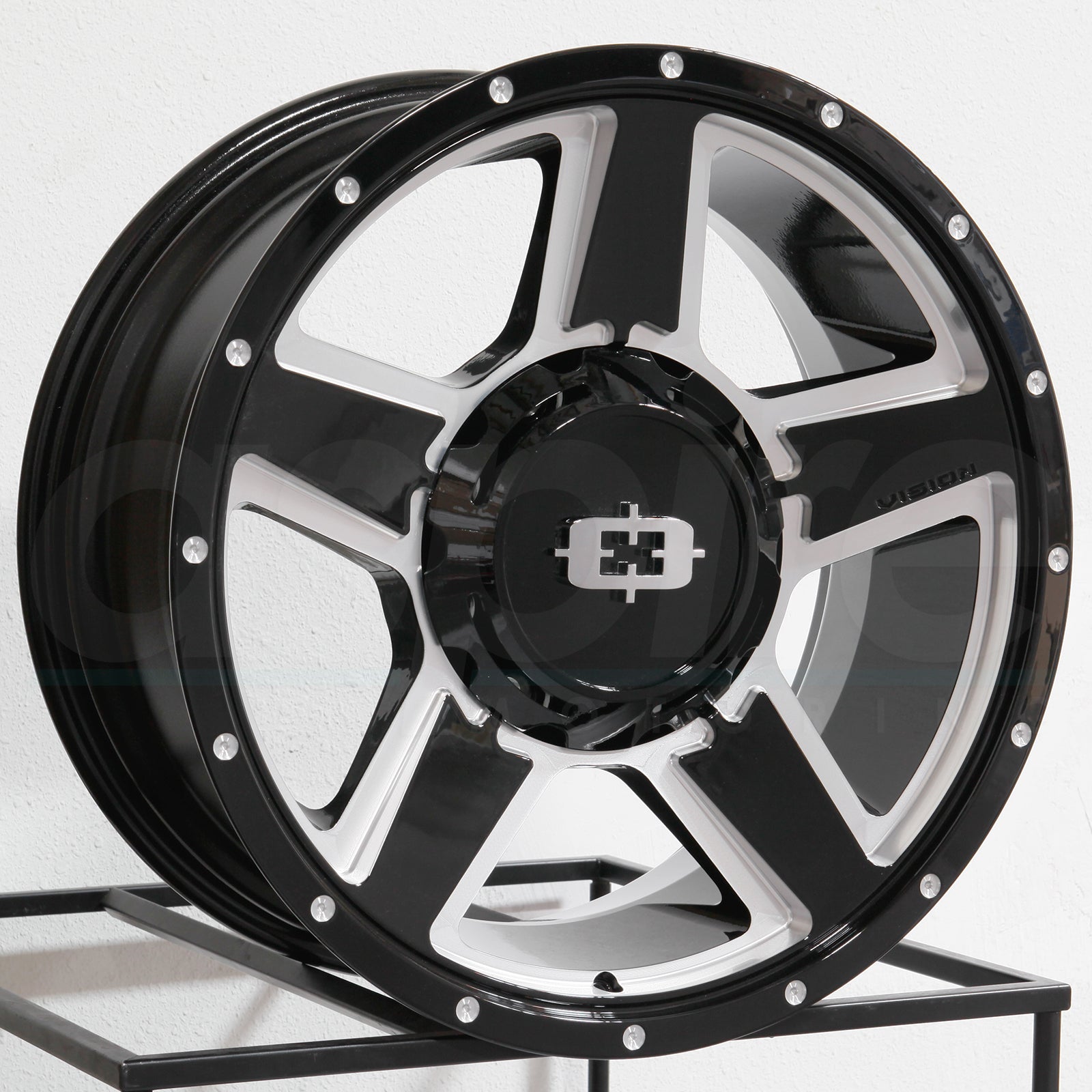 【中古】 Adapted Vision Vision Wheels 390 Empire Black Milled – aspire MOTORING