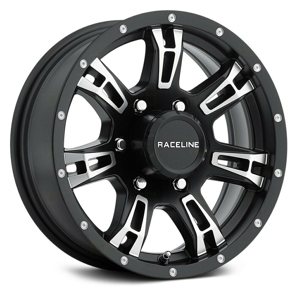 Raceline Wheels 840 Arsenal Trailer Black Machined - Wheels Outlet