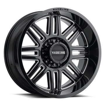 Raceline Wheels 948C Split Black Milled