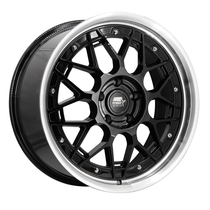 MST Wheels MT03 Black Machined Lip