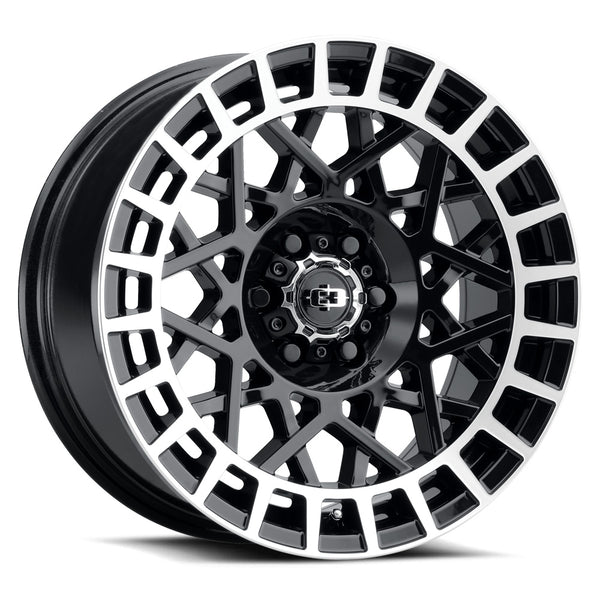 Vision Wheels 349 Savage Black Machined Lip