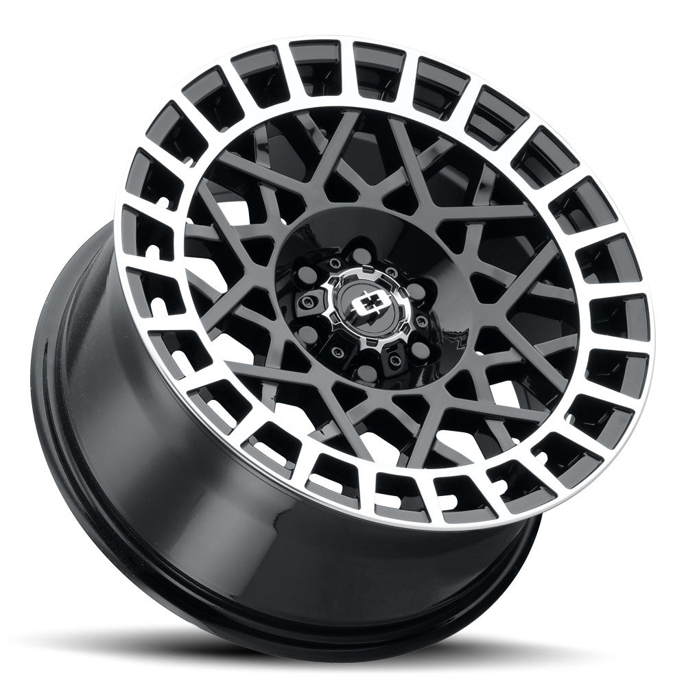 Vision Wheels 349 Savage Black Machined Lip
