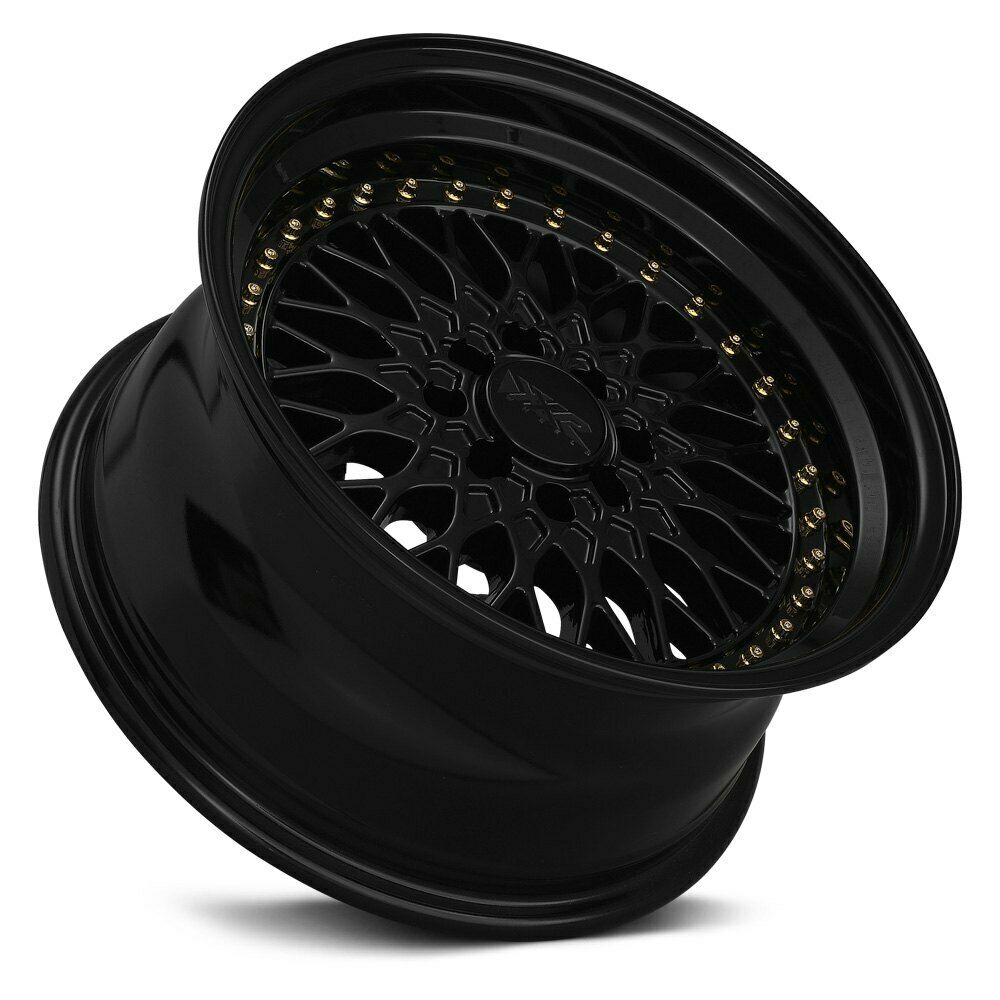 XXR Wheels 536 Black Gold Rivets
