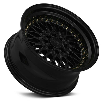 XXR Wheels 536 Black Gold Rivets
