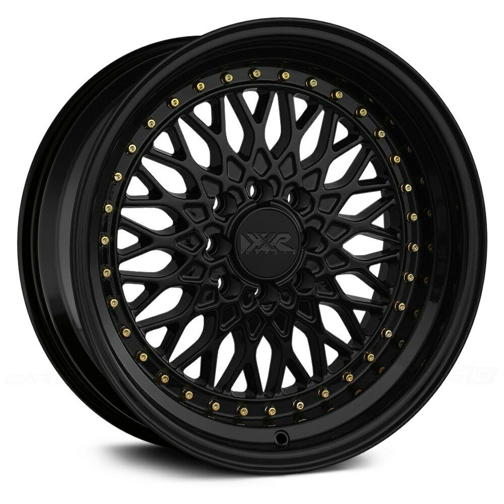 XXR Wheels 536 Black Gold Rivets