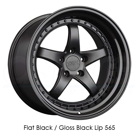 XXR Wheels 565 Flat Black Gloss Black Lip