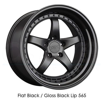 XXR Wheels 565 Flat Black Gloss Black Lip