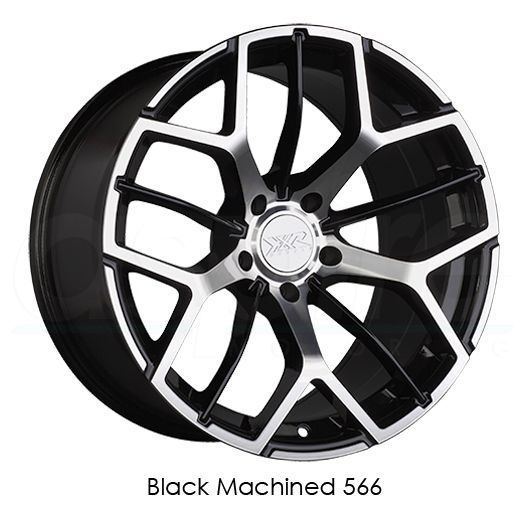 XXR Wheels 566 Black Machined