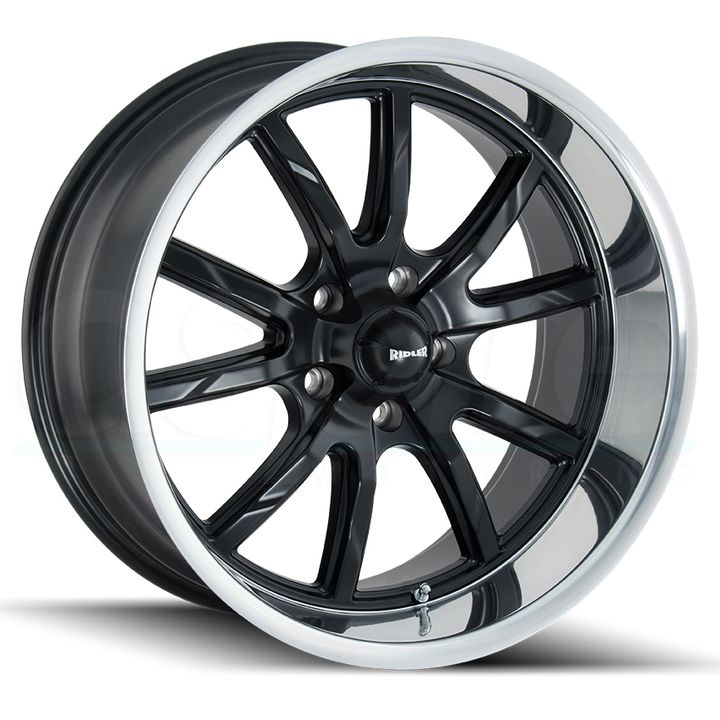 Ridler Wheels 650 Black Machined Lip