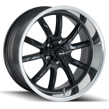 Ridler Wheels 650 Black Machined Lip