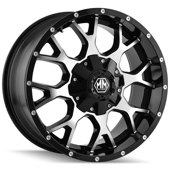 Mayhem Wheels 8015 Warrior Black Machined