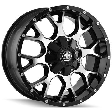 Mayhem Wheels 8015 Warrior Black Machined
