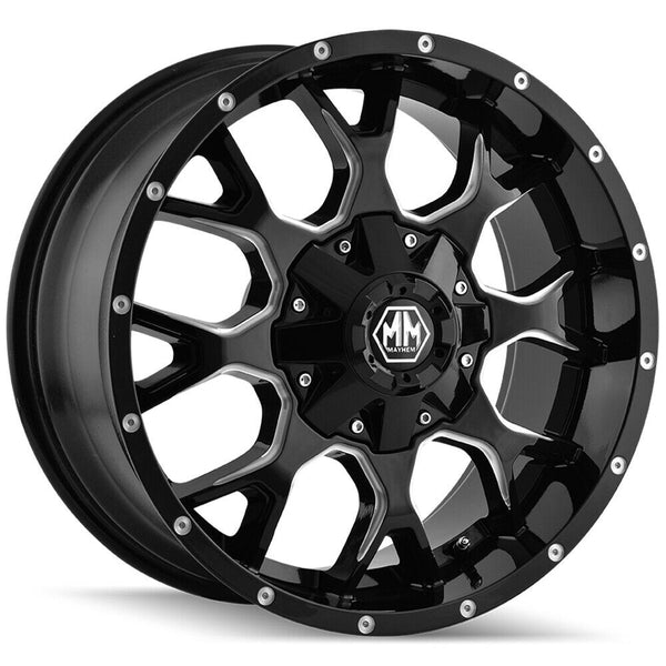 Mayhem Wheels 8015 Warrior Black Milled